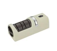 Tomantery Afilador de Cuchillos Eléctrico Portátil, Muela Fina Gruesa Recargable por USB para Cocina, Chef, Hogar, Uso en Acampada Al Aire Libre (Beige)