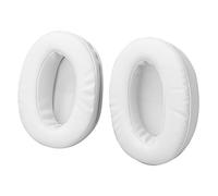 Tomantery Almohadillas para Auriculares, Cómodas Orejeras de Repuesto para Auriculares Brainwavz HM5, Espuma Blanca + Cuero Artificial, 2 Piezas para Escuchar a Largo Plazo