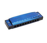 Tomantery Armónica Diatónica Profesional con Llave C para Principiantes, Reproducción de Música Suave para Todas las Edades, Material Metálico (Azul oscuro)