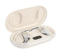 Tomantery Auriculares de Traducción de Idiomas AI Cómodos Ganchos para la Oreja Traductor en Tiempo Real Batería de Larga Duración para Comunicación Viajes Plástico (Beige)