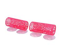 Tomantery Betta Tunnels Safe Haven Decoración de Hamaca de Tubo Hueco de Fácil Limpieza para Acuario, Juguete de Natación para Peces Betta con Ventosa, 2 Piezas para Mascotas Acuáticas Felices,