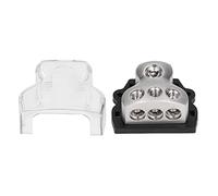 Tomantery Bloque de Distribución de Energía Profesional de 3 Vías con Tecnología de Precisión, Huecos Profundos y Abrazadera de Cable Atornillada para de Audio para Automóvil, Alto Rendimiento, (B