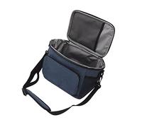 Tomantery Bolsa de Almuerzo Aislada a Prueba de Fugas de 10 L para Camping, Viajes, Playa con Correa Ajustable y Asa para Estudiantes (tela Oxford, 10,0 X 6,7 X 8,1 pulgadas) (Azul marino)