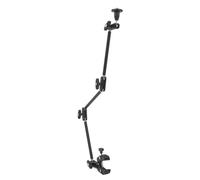 Tomantery Brazo de Fricción Articulado Ajustable y Preciso, Abrazadera Compacta y Brazo Giratorio para Cámaras SLR, Material de Acero Inoxidable, Color Negro para Transmisión en Vivo