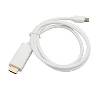 Tomantery Cable Convertidor de Interfaz Multimedia Mini DisplayPort a HD con Rendimiento de Señal Superior para Monitor Blanco (#1)
