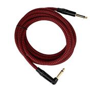 Tomantery Cable de Amplificador de Guitarra Eléctrica Cable de Instrumentos Hogar Inteligente, Estudio y Puesta en Escena de Guitarra de Malla de Algodón Tejido Negro de