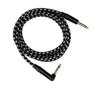 Tomantery Cable de Amplificador de Guitarra Eléctrica Cable de Instrumentos Hogar Inteligente, Estudio y Puesta en Escena de Guitarra de Malla de Algodón Tejido Negro de