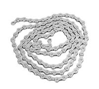 Tomantery Cadena de Bicicleta Hueca Liviana de 12 Velocidades para Bicicleta de Montaña de Carretera, Cadena de Transmisión de Acero Al Manganeso para Conducción de Larga Distancia, Plateada, 126