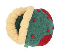 Tomantery Cama Cálida de Invierno para Gatos de Navidad para un Entorno de Descanso y Privado, Adecuada para Todos los Gatos, Perros Pequeños, Nido para Mascotas Semicerrado, Tela Oxford de Forro