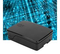 Tomantery Carcasa Protectora Oficial de ABS para 4B, Resistencia a la Corrosión, Ranura a Presión, Alta Durabilidad, Negro Rojo, Adecuada para Entusiastas de Raspberry (Negra)