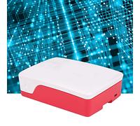 Tomantery Carcasa Protectora Oficial de ABS para 4B, Resistencia a la Corrosión, Ranura a Presión, Alta Durabilidad, Negro Rojo, Adecuada para Entusiastas de Raspberry (Blanco Rojo)