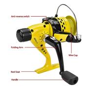 Tomantery Carrete de Pesca Giratorio de Metal Liviano con Diseño de 12BB, Eje de Alta Resistencia, Funcionamiento Suave, Lanzamiento y Arrastre que Ahorra Mano de Obra, Adecuado para Pescadores (2000)