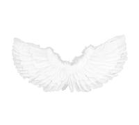 Tomantery Conjunto de Varita para Diadema de Plumas Blancas con Ala de Ángel, Banda Elástica Fácil de Usar para Fiesta de Navidad de Niños (Conjunto de cuatro piezas de ángel trompeta)