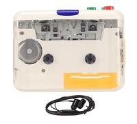Tomantery Convertidor de Casete a MP3 Sonido Estéreo de Alta Fidelidad Portátil para Ventiladores de Reproductor de Cinta Material ABS Blanco
