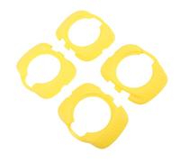 Tomantery Cubierta de Cala para Pedal de Bicicleta, Juego de Protección contra el Desgaste ABS Duradero para Zapatos de Ciclismo Antideslizantes, Protector de Cala para Ciclistas, 4 Uds. (Amarillo)