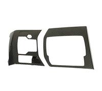 Tomantery Cubierta del Panel de Cambios del Coche Patrón de Carbono para CX-5 2017-2023, 2 Piezas de Reemplazo de Moldura del Marco del Engranaje ABS, Fácil Instalación para Volante a la Derecha