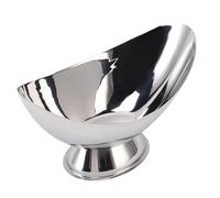 Tomantery Cuenco para Helado de Acero Inoxidable, Fácil de Limpiar para Postres y Aperitivos, Estabilidad para Uso Doméstico, 1 Cuenco para Helado (L)