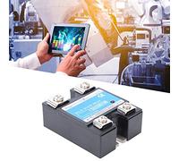 Tomantery DC DC SSR Placa Base Radiante de Aluminio SCR Relé de Composición Fotoeléctrica para una Rápida Disipación de Calor Luz Indicadora LED para Maquinaria Industrial (BERM-1 DD220D100)