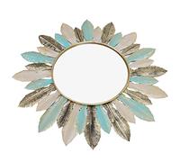 Tomantery Decoración de Pared de Metal, Escultura Artística de Plumas Colgante Minimalista, Elegante y Moderna para Dormitorio, Sala de Estar, Estudio, Oficina, Hierro, 16,1x16,1 Pulgadas