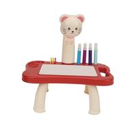 Tomantery Dibujador de Dibujo de Proyección para Niños, Máquina de Proyección de Dibujo Inteligente para un Aprendizaje Creativo Seguro, Juguete Educativo Multifuncional para Niños, Hecho de (Gata)