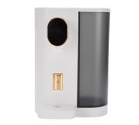 Tomantery Dispensador de Enjuague Bucal Inteligente con Pantalla LED Montado en la Pared con Vasos Magnéticos para Baño, Dispensador de Enjuague Bucal Eléctrico de 600 Ml de Capacidad para el Hogar