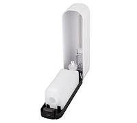 Tomantery Dispensador de Manual ABS Premium de 300 Ml, Contenedor de Gel de Ducha Montado en la Pared para el Hogar, Hotel, Diseño de Ventana Transparente, Botón Fácil de Presionar, para Baño,