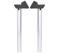 Tomantery Drenajes para Canalones de Lluvia para Invernaderos Kit de Drenaje Eficiente de PVC y Aluminio para Invernaderos Pequeños, Color Plateado, Juego de 2 Tubos para una Fácil Instalación,