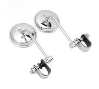 Tomantery Espejo Retrovisor de Motocicleta, Resistente Al Agua, Soporte de Manillar de Rotación de 360° para Motos Retro, Espejo Lateral Ajustable para una Mejor Visión