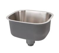 Tomantery Fregadero de Cocina Empotrado de un Recipiente de Acero Inoxidable 304, Lavabo de Agua a Prueba de Herrumbre para Baño de Barra, 15,2 X 12,8 X 7,3 Pulgadas, Aplicable para Cocina