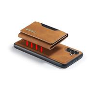 Tomantery Funda Magnética para Teléfono con Función Atril Oculta para Visualización con Manos Libres, Funda con Tarjetero de Gran Capacidad para Almacenamiento Diario (A24)