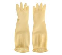 Tomantery Guante de Limpieza de Goma Resistente Al Desgarro, Guante de Cocina Impermeable para Limpieza del Hogar, 17,72 Pulgadas de Largo para Cocina, Lavandería y Baño