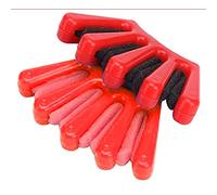 Tomantery Herramienta de Peinado Duradera para Hacer Trenzas en Rojo y Azul, Superficie Lisa con Excelente Brillo, Esponja de Alta Calidad para un Fácil Peinado, Perfecta para Varios Estilos de (Roja)