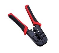 Tomantery Herramienta para Engarzar Cables de Red Engarzadora de Cables Portátil Duradera para Conectores RJ45 RJ12 RJ11, Adecuada para Instalación de Redes y Trabajos de Telecomunicaciones