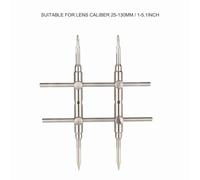 Tomantery Herramienta Profesional de Llave Inglesa para Lentes de Cámara DSLR de Acero Inoxidable para Mantenimiento de Reparación - Adecuado para Calibre de Lente 25-130 Mm - Plata 4,1 Pulgadas 5,1