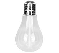 Tomantery Humidificador de Bombilla Mini Humidificador Portátil para Decoración de Oficina de Dormitorio de bebé, Luces LED de 7 Colores, USB, 6 Horas de Tiempo de Pulverización (Plata)