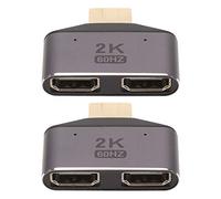 Tomantery Interfaz Multimedia HD Divisor de Vídeo 2K con Señal Estable para PC, Portátiles, Televisores de Alta Definición, Reproductores de DVD para Hombres y Mujeres, 2 Unidades