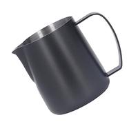 Tomantery Jarra para Espumar Leche de Acero Inoxidable, Resistente y Resistente, para Hacer café, 450 Ml, Ideal para Principiantes, Material Al Desgaste (Negra)