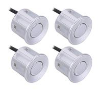 Tomantery Juego de Sensores de Sonda de de Aparcamiento de Primera Calidad para Marcha Atrás Segura, Adecuado para la Mayoría de los Vehículos, 4 Piezas de Plástico (Plata)