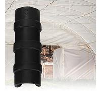 Tomantery Kit de Conector de Abrazadera de Clamp/Holder de Película de Tubo de Marco de Invernadero, Accesorio Fácil Antioxidante para Herramientas de Jardín, 50 Uds. ABS Negro + PC 25#8cm para Tubo