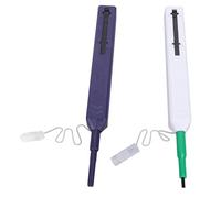 Tomantery Kit de Lápiz de Limpieza de Fibra óptica, Eficiente Limpiador de Fibra óptica Tipo Prensa Giratoria de 180° para Conectores LC MU SC FC ST - 2 Bolígrafos de Limpieza de para Técnicos