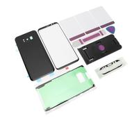 Tomantery Kit de Reparación de Pantalla Frontal de Cubierta de Vidrio Negro para S8+ Plus para Reemplazo de Carcasa de Cubierta Trasera de Teléfono Roto, con Lente de Cámara Preinstalada, Requiere