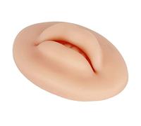 Tomantery Labios de Silicona 3D Suaves con Forma de Diente para Práctica de Tatuajes de Labios, Flexibles y Fáciles de Usar, Adecuados para Cursos de Formación de Bordado (Piel Oscura)