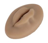 Tomantery Labios de Silicona 3D Suaves con Forma de Diente para Práctica de Tatuajes de Labios, Flexibles y Fáciles de Usar, Adecuados para Cursos de Formación de Bordado (Marrón)