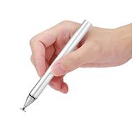 Tomantery Lápiz de Dibujo para Tableta, Lápiz de Disco de Alta Precisión para Dispositivos de Pantalla Táctil, óptico de Metal Gris Espacial para Artistas y Diseñadores (Cortina de Nieve Plateada)