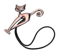 Tomantery Lindo Gato Magnético Cortina Alzapaños, Aleación Duradera, Hermosa Decoración del Hogar, Bronce, 19.1 Pulgadas, para el Orden de la Habitación (Oro Rosa)