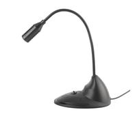 Tomantery Micrófono de Computadora, ABS Flexible Negro Omnidireccional Enchufe de 3,5 Mm Micrófono con Cable de Tubo Ajustable para Estudio en Casa