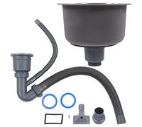 Tomantery Mini Fregadero de Cocina Redondo, Lavabo de Acero Inoxidable