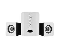 Tomantery Mini USB 2.1 Super Bass Altavoz Subwoofer con Cable para PC Portátil, Reproductor de Música con Doble Altavoz para Tableta de Teléfono Móvil, Portátil Ligero para Computadora de Escritorio