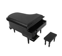Tomantery Modelo de Piano de Escritorio Negro en Miniatura, Exquisita Artesanía para Coleccionistas y Entusiastas, Instrumento Musical de Madera, Regalo para Amantes de la Música 5,51 X 4,33 X 5,12