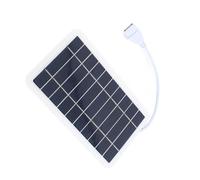 Tomantery Panel Solar Portátil de 2 W con Corriente Estable para Carga de Emergencia para Teléfono Móvil, Panel de Células Solares de Polisilicio para Uso en Exteriores para Viajes